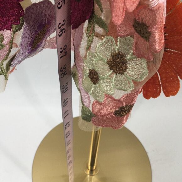 SPRING FORMAL AW SZ 4 S Multicolor Coralia 3D Floral party Midi Dress New 0b6 - Picture 4 of 8